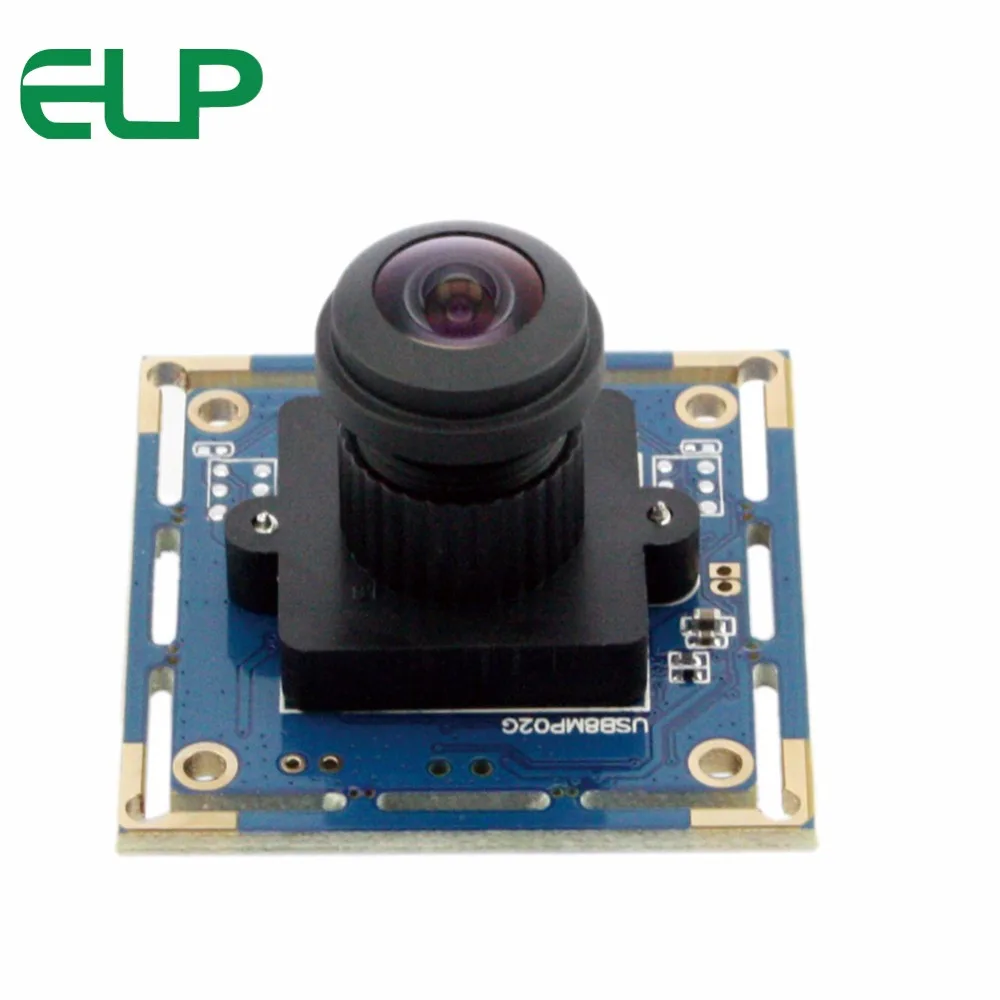 

ELP Camera 180 Degree Wide Viewing HD Mini Fisheye Lens Security Camera 8MP With CMOS IMX179 Sensor