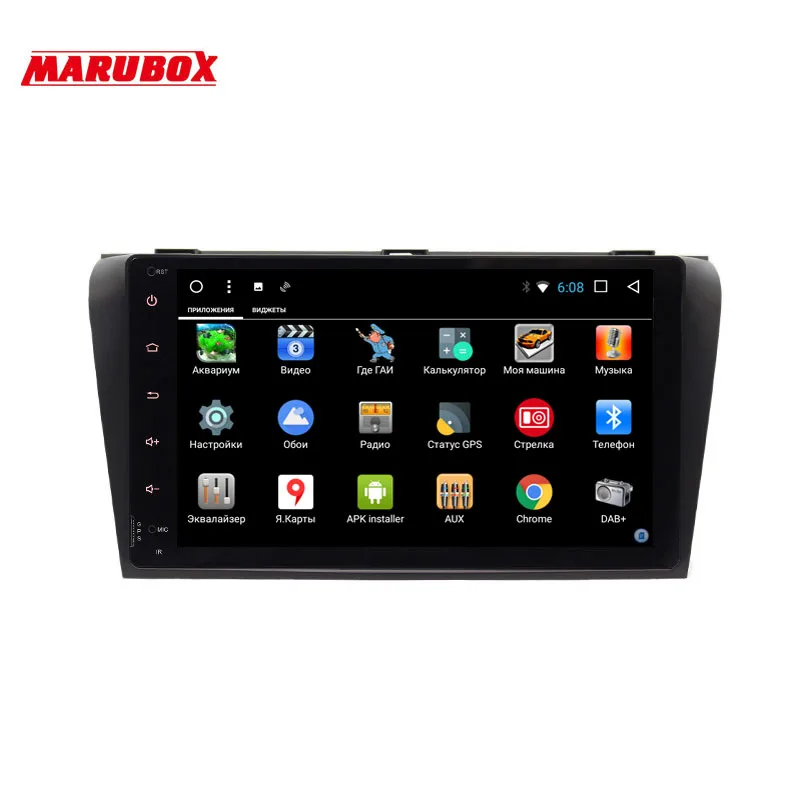 Top MARUBOX Head Unit For MAZDA 3 2009-2013 Android 8.1 Octa Core 9" Double Din Car Radio GPS Navigation Multimedia Player 9A701DT8 3