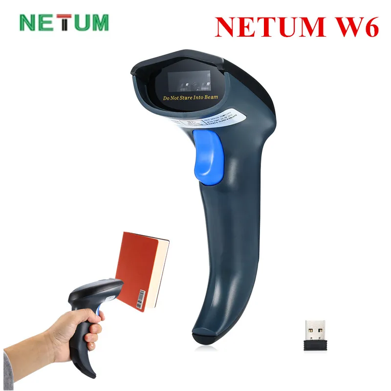 

NETUM W6 Wireless CCD Barcode Scanner 2.4GHz Wireless USB2.0 Wired Reader for Mobile Screen Payment