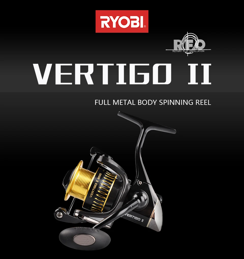 RYOBI VERTIGO II рыболовная Катушка спиннинговая 2000 3000 4000 carretilha de pesca рыболовные катушки для ловли карпа Рыболовная катушка морская