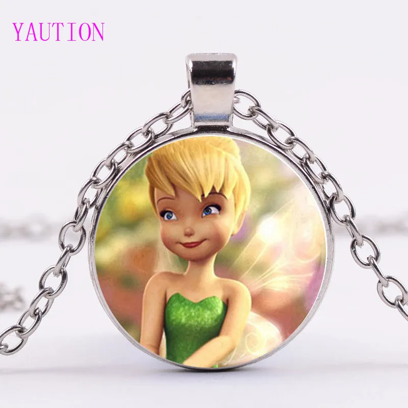 

3/Color 2018 New Tinkerbell Pendant Fairy Dust Jewelry Tinker Bell Necklace Kids Gifts
