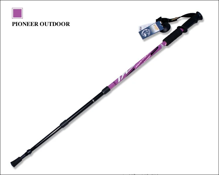 Bastões de Choque Seção Pólos Trekking Telescópica Ajustável Caminhadas Bengalas Absorvente Leve Melhor Barato 65 Cm-135 cm 3 4 Telescópica Ajustável Caminhadas Bengalas Bastões de Choque Absorvente Leve Melhor Barato