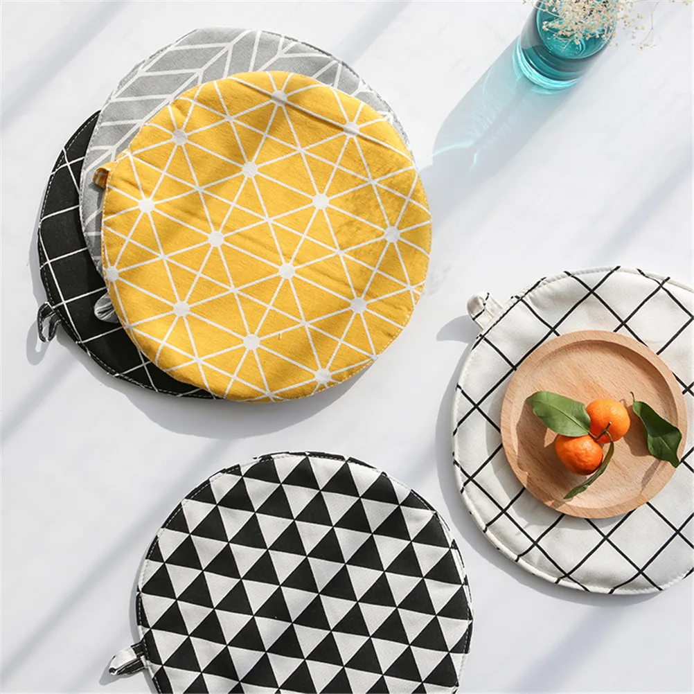Cotton Round Pot Mat Holder Anti skid Insulation Drink Coasters Kitchen