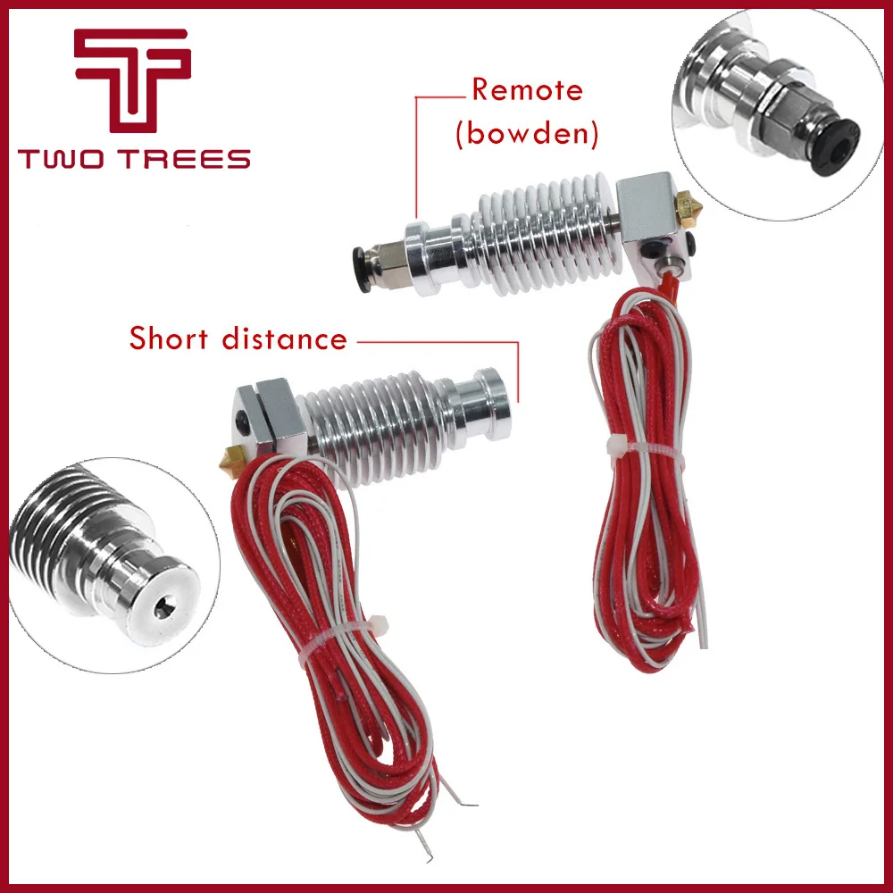 3d принт J-head hotend для 1,75/3 мм прямой нити Wade экструдер 12 В 0,4 мм Насадка дистанционного короткого расстояния для E3D V6 3d печати er