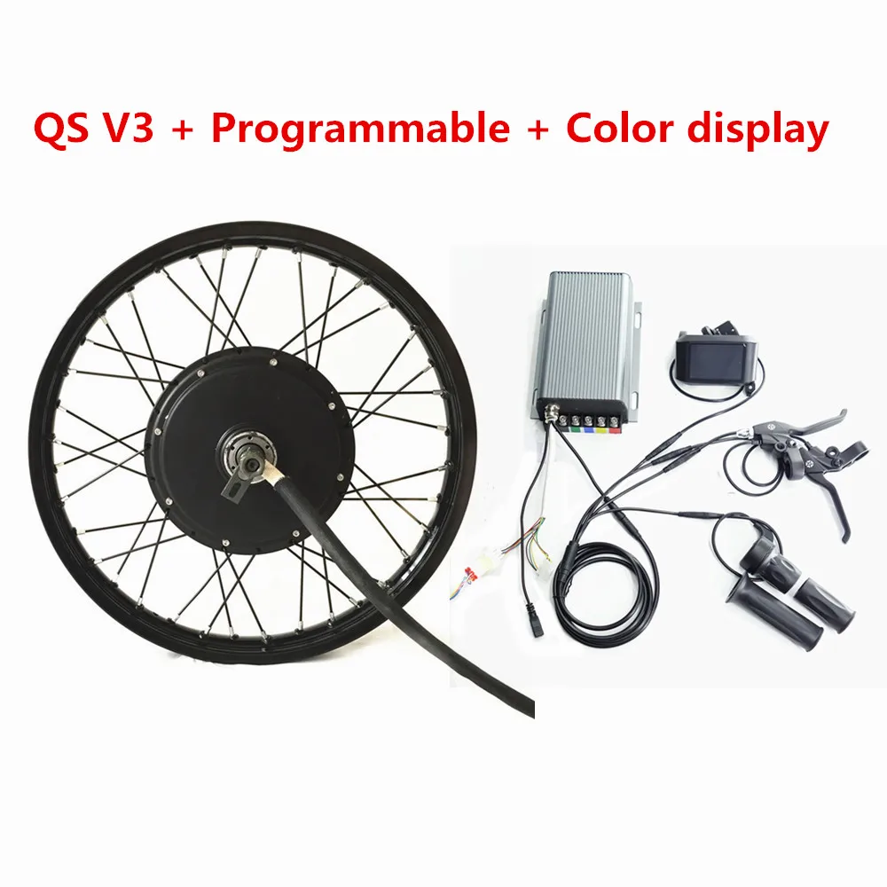 Clearance Programmable TFT Color Display QS V3 Ebike 72v 5kw Rear Wheel Electric Bicycle Motor Kit 72V 5000W Electric Bike Conversion Kit 0 Clearance Programmable TFT Color Display QS V3 Ebike 72v 5kw Rear Wheel Electric Bicycle Motor Kit 72V 5000W Electric Bike Conversion Kit 0