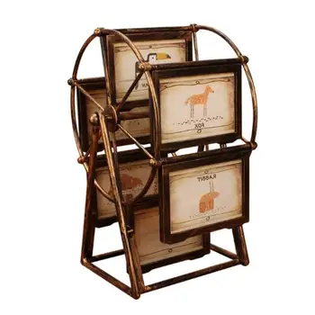 

5Inch Creative Ferris Wheel Photo Frame Photo Bronze Personality Decor Wedding Photo Album Children's Table Ornaments
