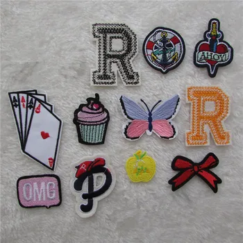 

new arrive high quality 13 kind patches stripes inexpensive sell hot melt adhesive applique embroidery DIY clothing accessory