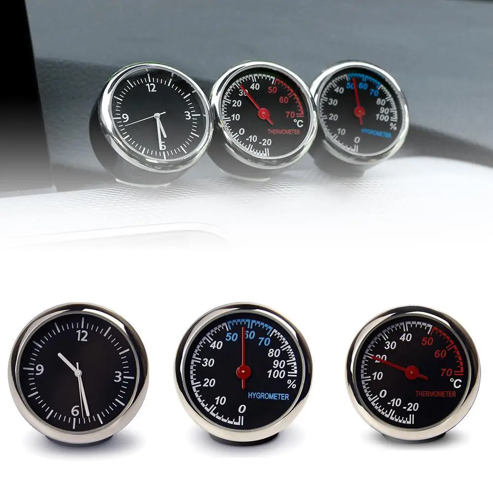 Car Auto Watch Automotive Thermometer Hygrometer Decoration Ornament