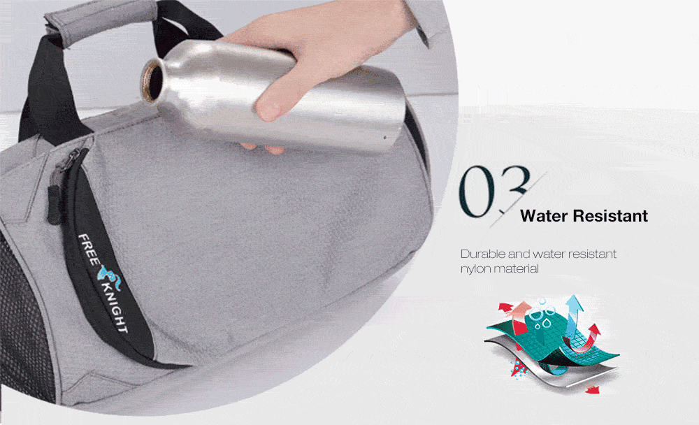 Free Knight 16L Unisex Outdoor Water Resistant Sport Fitness Handbag Travel Tote Bag