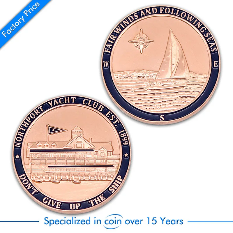 

Supply Custom Factory Price Challenge brass Coin with color