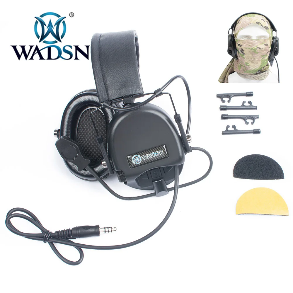 

WADSN Tactical Headset Peltor Headphones No Noise Reduction Function Communication Earphone WZ164 Leather Airsoft Headsets
