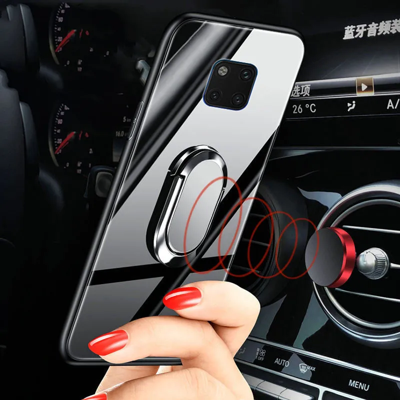 Чехол для Huawei Mate 20x мягкий силиконовый магнитный автомобильный бампер из