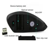 CHUYI ratón ergonómico Vertical inalámbrico USB ordenador óptico Mause 1600 DPI 6D luz colorida ratones saludables con kit de alfombrilla de ratón ► Foto 2/6