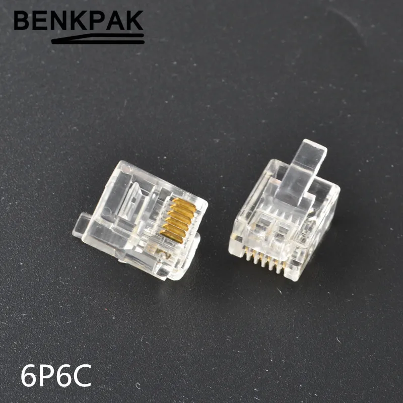 

RJ11 6P6C Modular Jack Network Male Plugs, 6 Pin, Telephone Connector