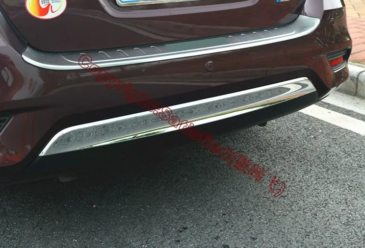Хромированная накладка на задний бампер из АБС пластика для Nissan Sentra 2016 2017|rear bumper