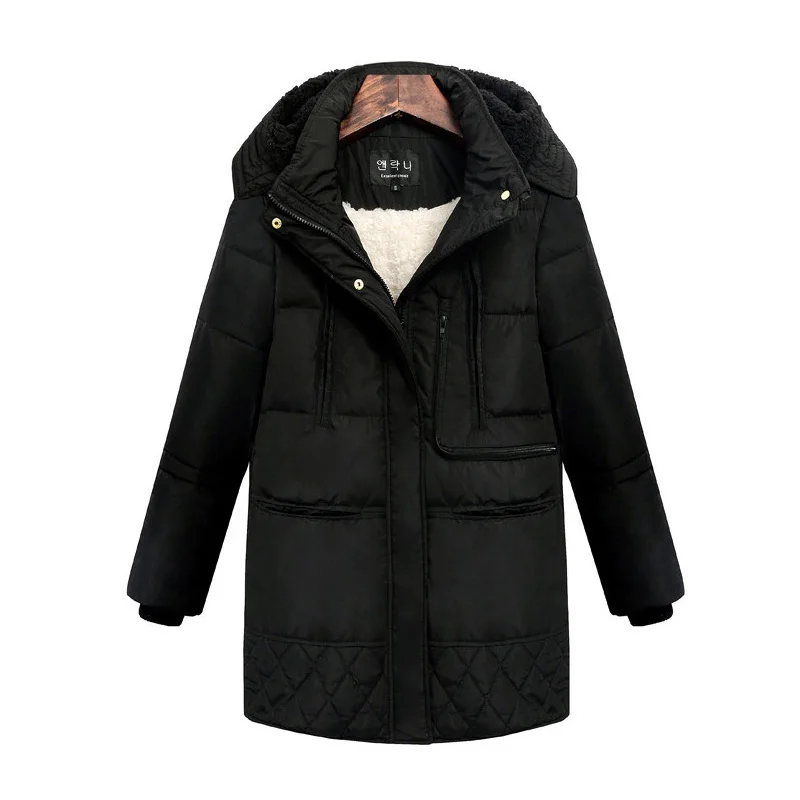 Diwish White Duck Down Jacket Women Hooded Long Warm Thick Flocking Feather Coat Plus Size 2019 Ladies Casual Snow Outwear