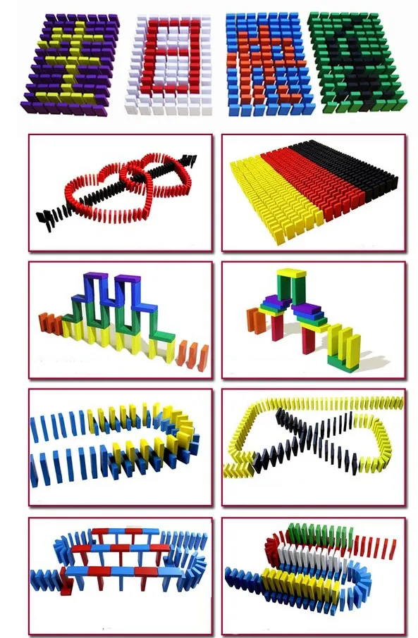 120 шт./компл. игрушки домино Детские деревянные игрушки цветные домино блоки наборы раннего обучения домино обучающие игры Детские игрушки