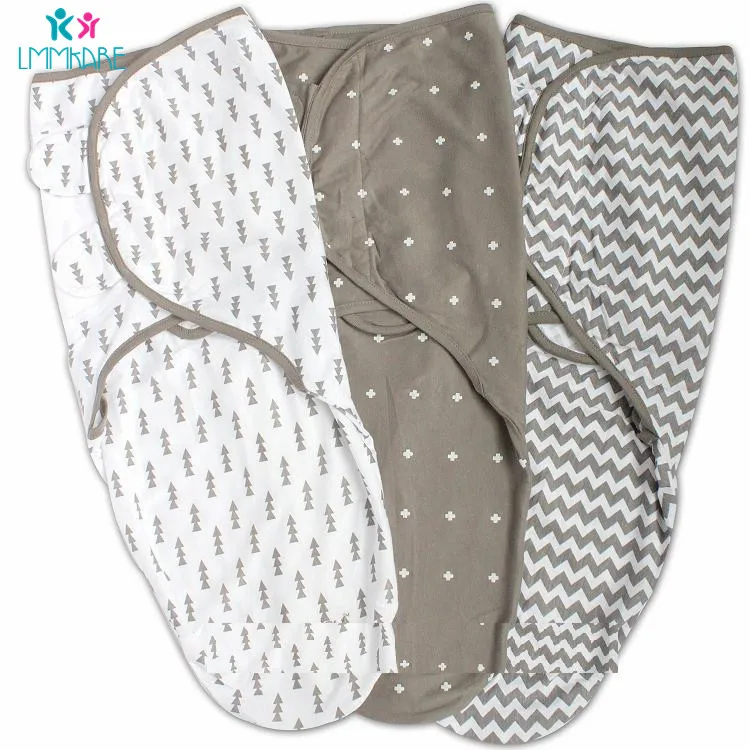 Серое детское Пеленальное Одеяло с волнами, хлопковые пеленки для новорожденных, спальный мешок, одеяла, детский Пеленальный конверт, сумка-кокон