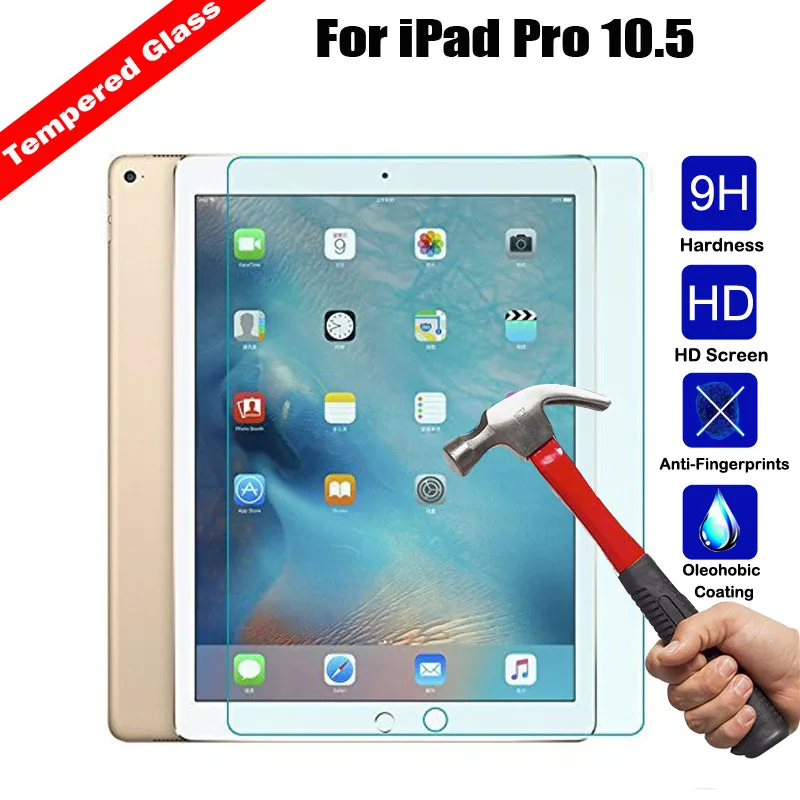 For iPad Pro 10.5 inch Tablet No Fingerprint Anti Explosion Guard Clear