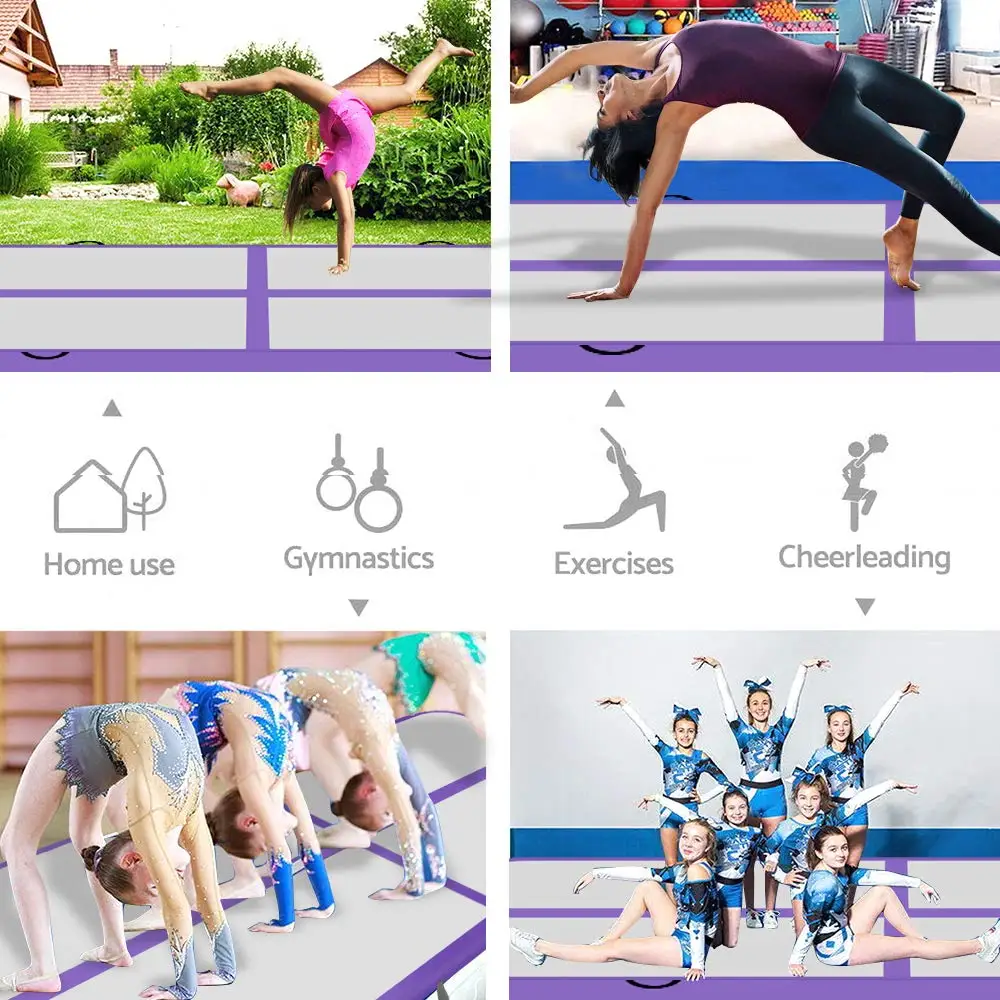 التمارين الرياضية قابلة للنفخ AirTrack تراجع الهواء المسار الطابق الترامبولين مضخة هواء كهربائية للاستخدام المنزلي/التدريب/التشجيع/الشاطئ