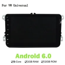 8 Inch 2 Din Car Stereo Android 6.0 Head Unit For Volkswagen Support GPS Navi Car Radio BT USB SD AUX Wifi DVR Reverse Camera