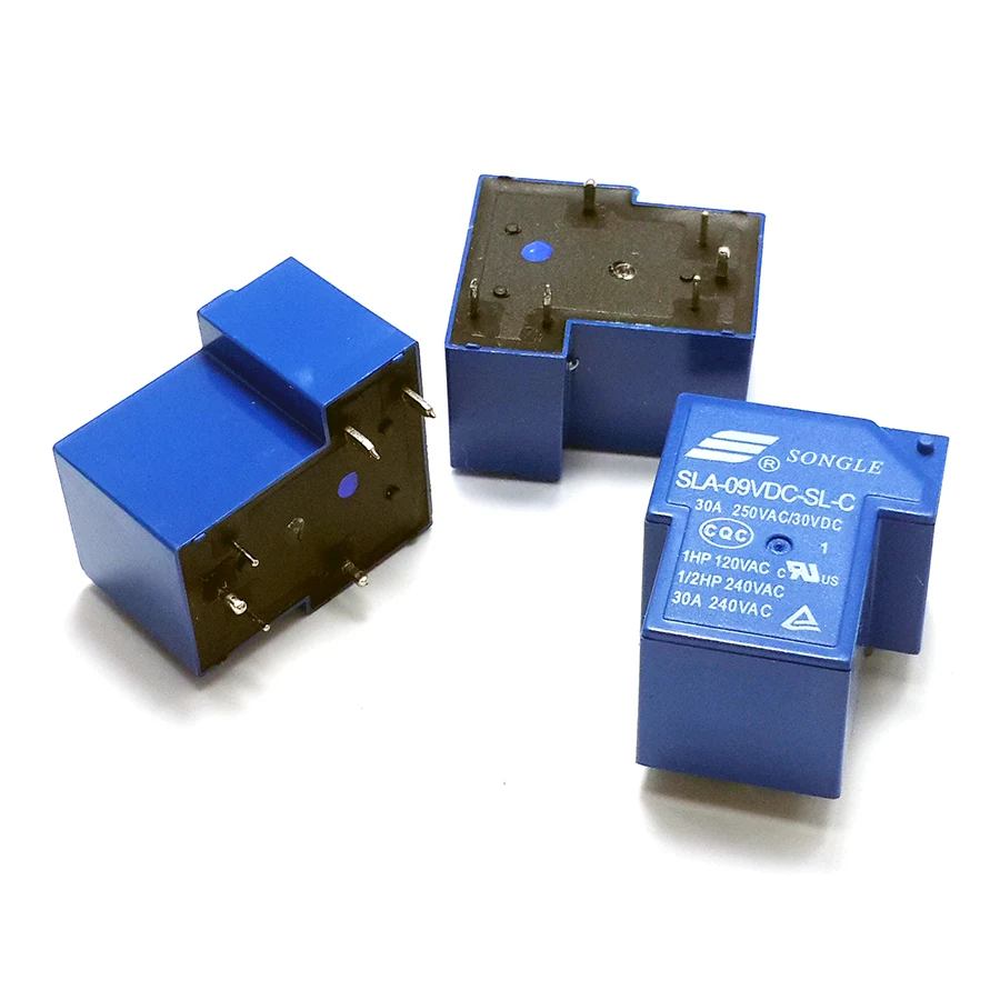 

6 Pin 9V 30A Sealed Relay 6 feet Songle brand large current relay 1NO 1NC