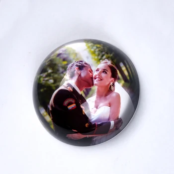 

80mm Customized Half Ball Photo Frame for Picture Personalized Crystal Photo Album Home Decor Accessories Wedding Souvenir Gift