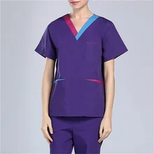 Новая больница для врача для Медсестры Медицинский рабочая одежда Сплит Мужчины Женщины v-образным вырезом хирургические наборы скрабов униформа из раздельных предметов