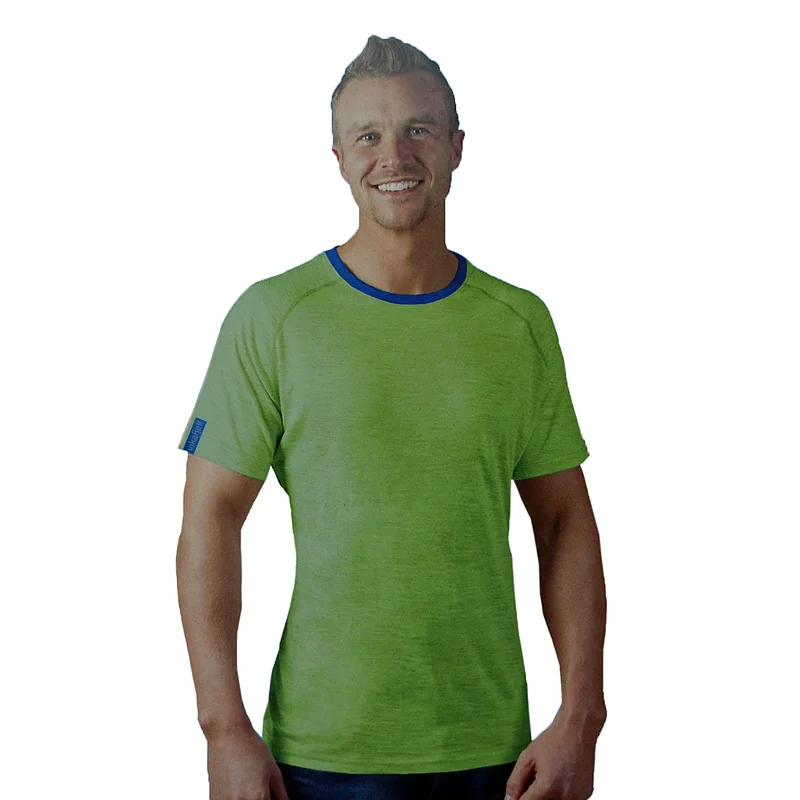 

Superfine Merino wool mens Base Layer t shirt Sportswear Thermal Gym Tops casual short sleeve "4 Colors option"