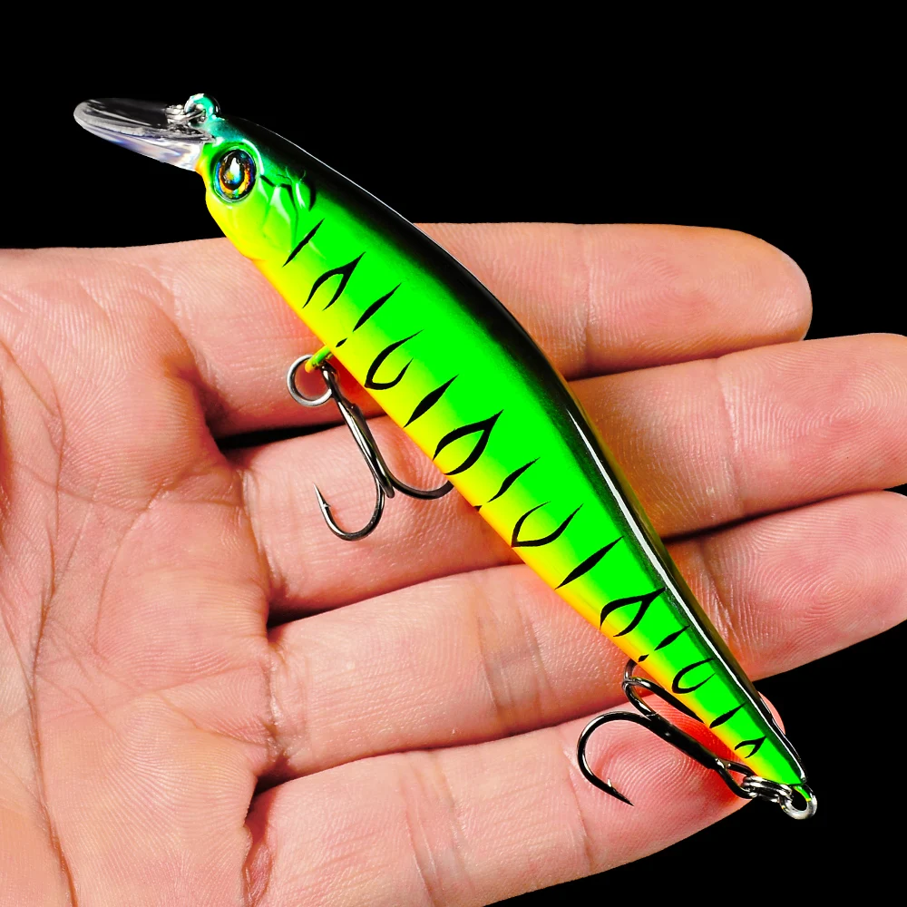 

2019 Minnow 1pc Fishing Lures 11g/11cm Hard Lure 6 colors Fishing Tackle 6# Hook Artificial Bait With Top Sunlure 3D Print Lure