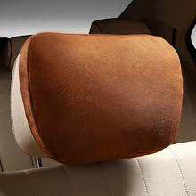 2 pçs carro encosto de cabeça maybach design s classe ultra macio travesseiro camurça tecido para mercedes-benz 29*19cm volta almofada acessórios