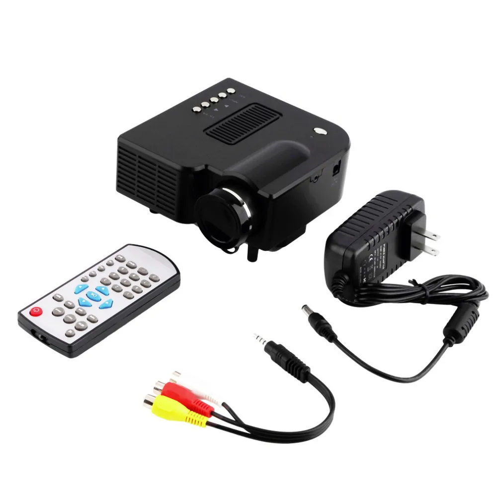 UC28 unic Portable LED Projector Cinema Theater PC&Laptop VGA/USB/SD/AV