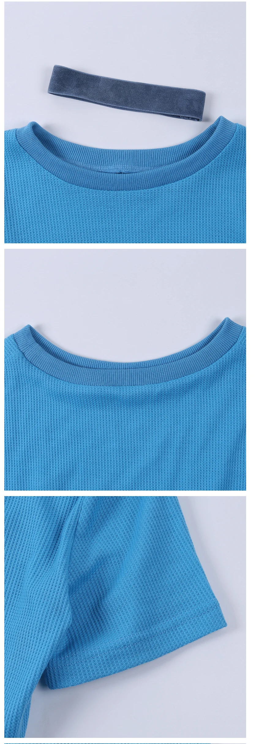 Летние сексуальные однотонные новые милые синие футболки с круглым вырезом и коротким рукавом женские повседневные Клубные вечерние футболка для отдыха модные укороченные топы