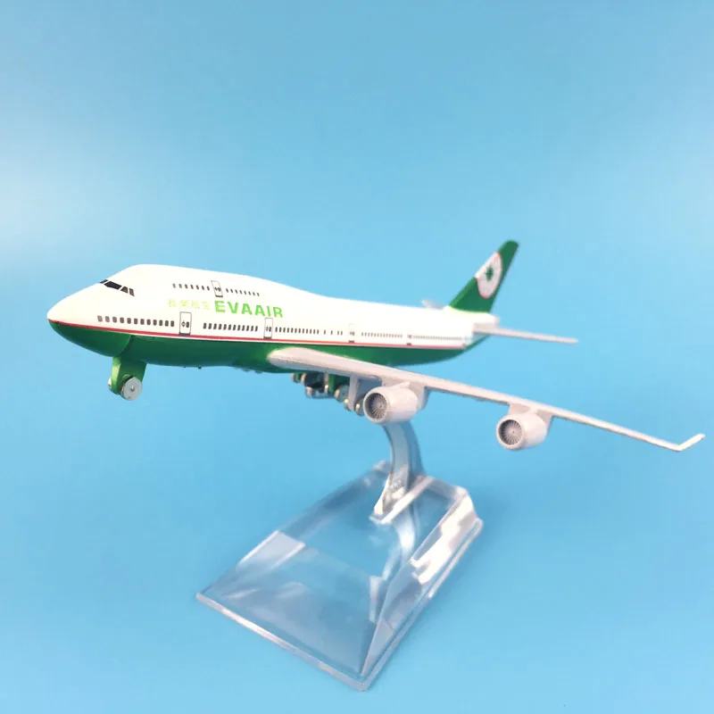 16 см сплав металла Тайвань ЕВА Air B747 400 Модель Боинг 747 Airways самолета Модель W Стенд подарочные детские игрушки