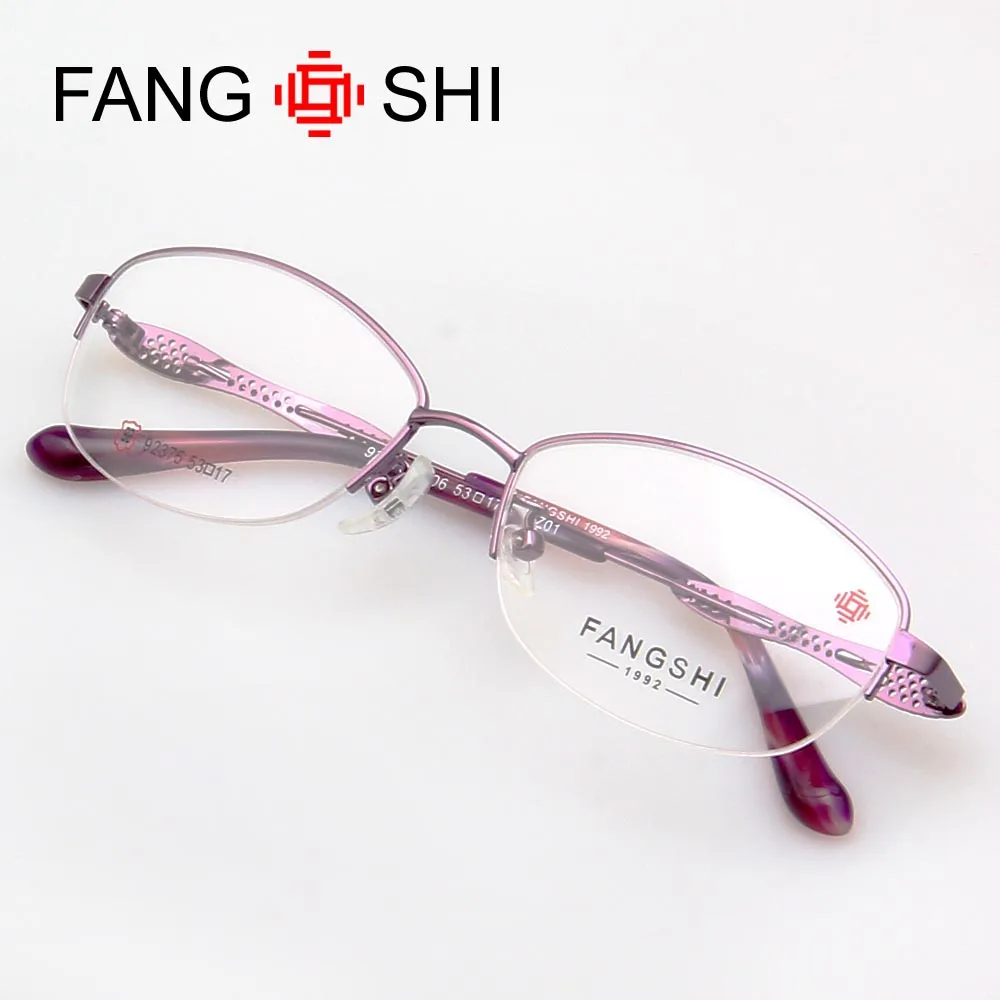 Клык Ши Для женщин очков, половинчатая оправа Rimless оправы для очков модные дизайнерские легкие очки oculos feminino 92375