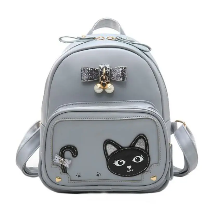 Lindo gato impresión escuela Mochila mujer PU mochilas de cuero para adolescentes 2018 divertida caliente hombro Mochila WM213Z Lindo gato impresión escuela Mochila mujer PU mochilas de cuero para adolescentes 2018 divertida caliente hombro Mochila WM213Z