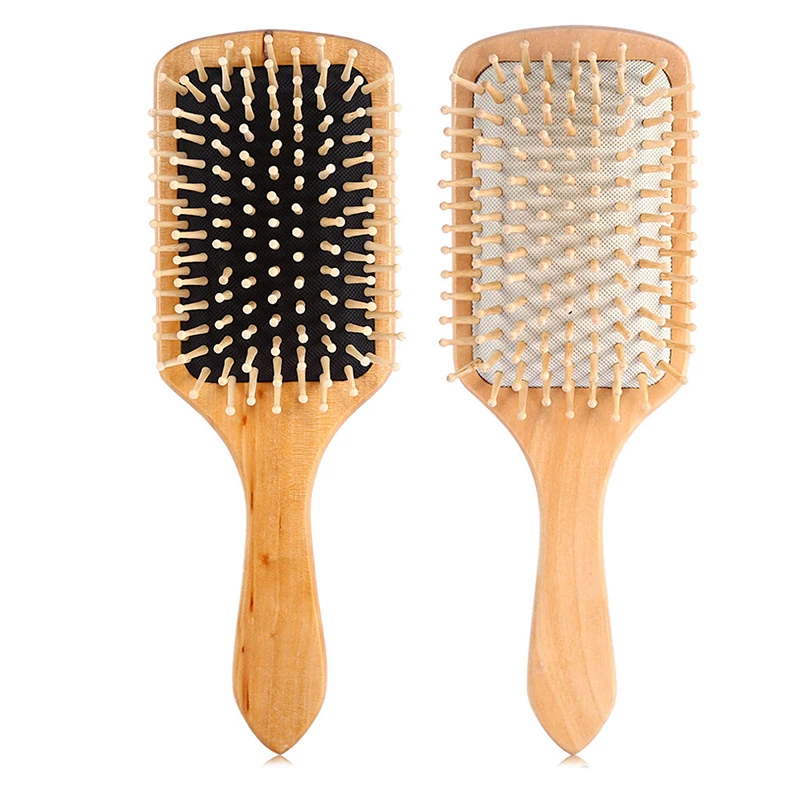 Massage Comb Paddle Brush Antistatic Combanti static Natural Wooden