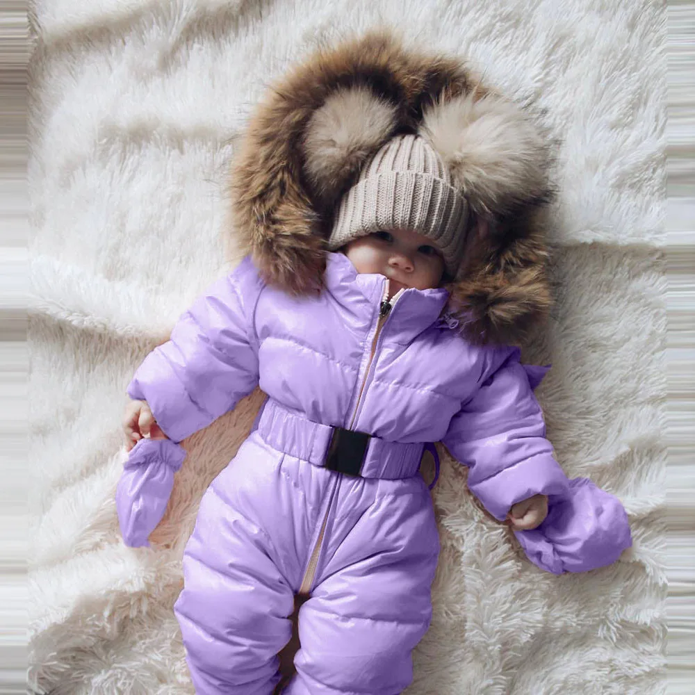 Зимний комбинезон-жакет с капюшоном для маленьких мальчиков и девочек; теплое плотное пальто; верхняя одежда; Одежда для новорожденных девочек и мальчиков