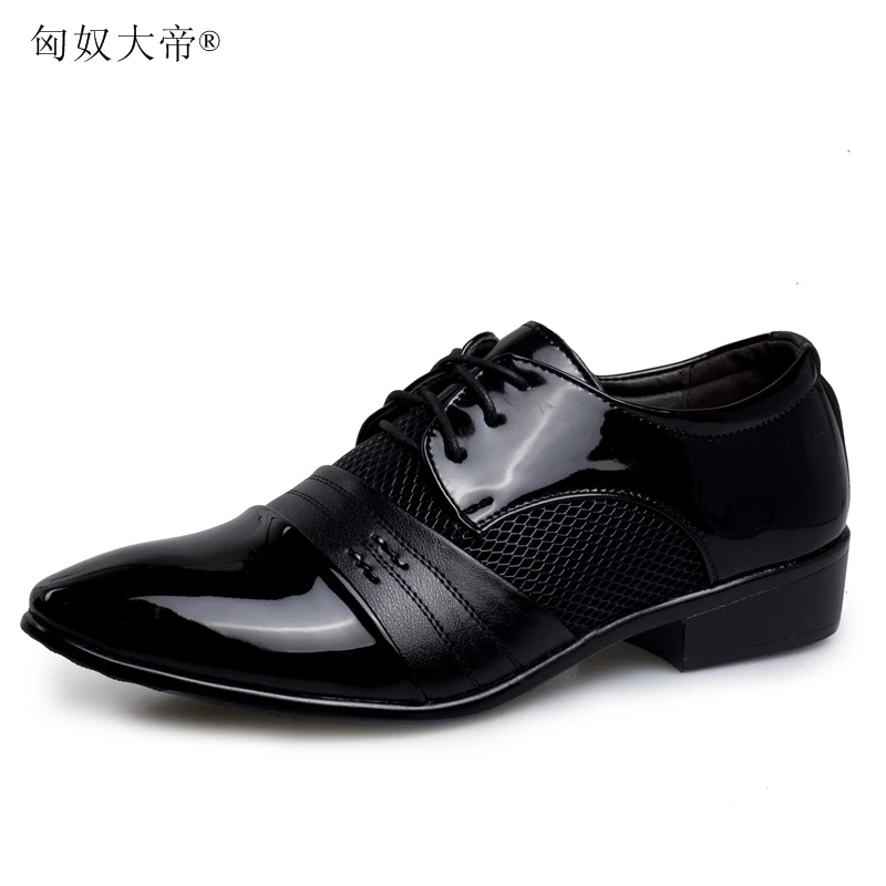 

Men's Dress Shoes Fashion Leather Men Business Flat Shoes Black Brown Breathable Men Formal Office Working Shoes Big Size 38-48