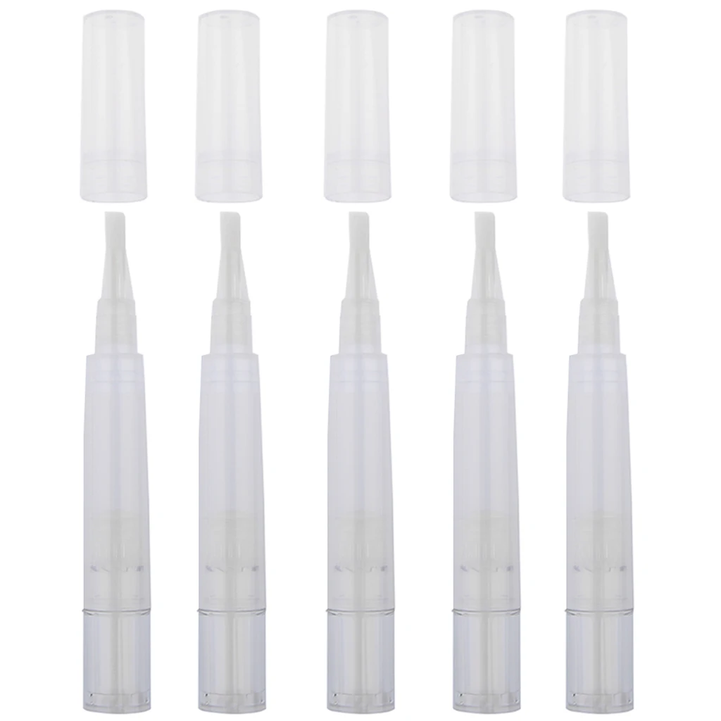 3 Colors 5 Pieces 5ml Travel Empty Twist Pen Makeup Travel DIY Bottle Cosmetic Container Tube Nail Tool