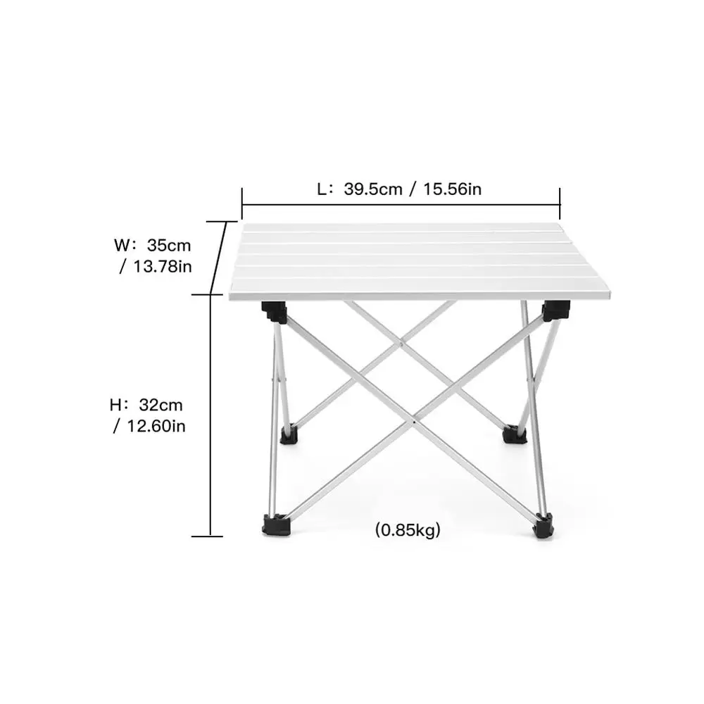 Портативный складной стол для барбекю, стол для кемпинга, стол для пикника, походный стол для путешествий, уличный ультра-светильник из Сплава Al S L - Цвет: S  39.5x35x32cm