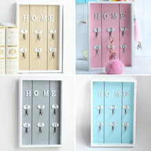 

Wooden Key Holder Hook Door/Wall Mounted Rack Mayitr Storage Organizer Key Hanging Box with 6 Hooks