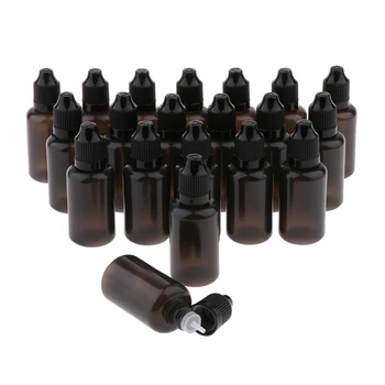 

20 Pieces 30ml UV Resistant Eye Liquid Smoke Dropper Bottle, Empty Squeezable Bottles for Essential Oils Lotion