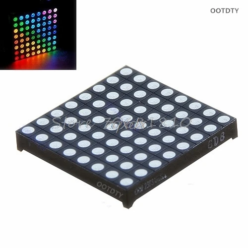 Matrix 8x8 RGB LED Full Color Dot Square Display 60x60mm Common Anode Drop ship