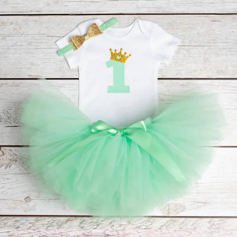 

1 Year Baby Girl Dress Princess Girls Tutu Dress Tolldler Kids Clothes Baby Baptism 1st First Birthday Outfits vestido de bebes