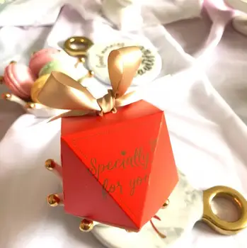 

100pcs Red "Specially for you" Diamond Style Wedding Favors Candy Box Bomboniera Party Gift Box Chocolate Box