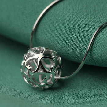 

S925 silver necklace female simple students creative tide people clavicle chain cute