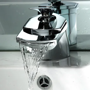 

Copper copper hot and cold water faucet double hole single hole basin hot and cold bathtub waterfall mouth LU41321