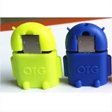 Cute Android Robot Shape Micro USB to USB OTG Adapter 2.0 Converter For Samsung Galaxy S5 S6 For Tablet PC Flase Mouse Keyboard