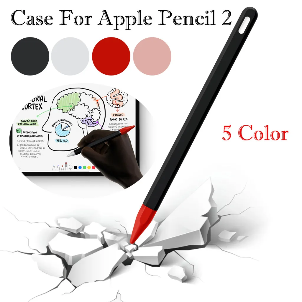 

Elastic Protective Silicone Sleeve Grip Skin Cover Case For Apple Pencil 2 New Soft Silicone For Apple Pencil Case For iPad